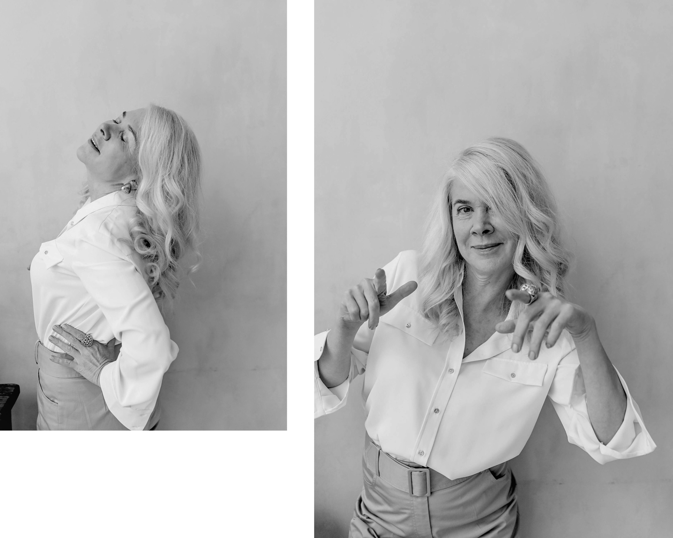 Schwarz-Weiss Portrait einer Frau für Visible Identity Fotografie